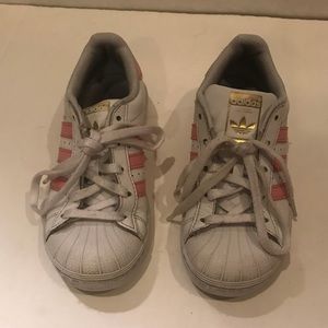 Pink and White Adidas